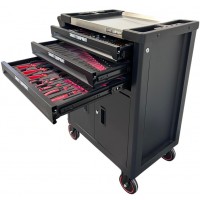 Įrankių spintelė su 3 stalčiais su įrankiais 136VNT.